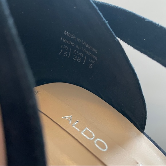 ALDO Unelilian Black Suede Ballet Laces Stilettos - Picture 4 of 4